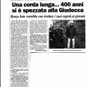 Chiusura dell'ultimo corder un articolo scritto nel Gazzettino
